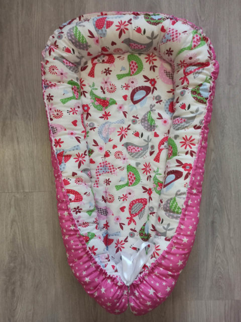 Кокон для новорожденных (двусторонний) Звезды/пурпурный, 0+