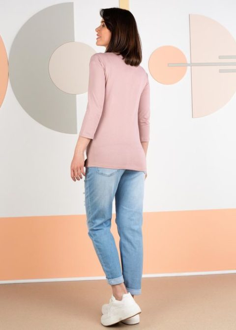 Лонгслив для беременных Даниэлла, пудра (100% хлопок)