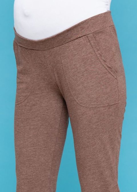 Спортивный костюм для беременных и кормящих Луиза, бежевый меланж (лето)