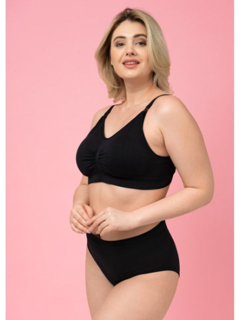 Бесшовный бюстгальтер для беременных и кормящих, Кэндис черный