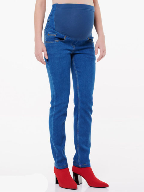 Джинсы для беременных прямые Малика, синий