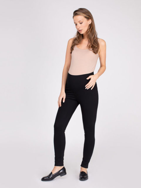 Легинсы для беременных Мила, черный (плотные, не просвечивают)