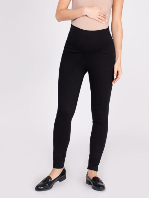 Легинсы для беременных Мила, черный (плотные, не просвечивают)