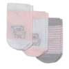 Носки для новорожденных 3 пары, Мишка, розовый
