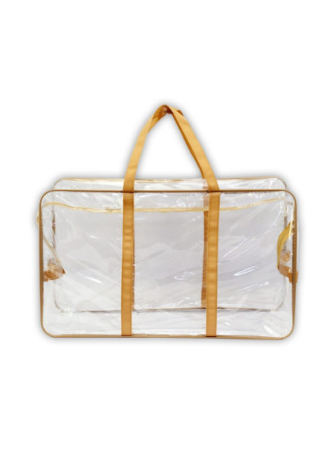 Сумка в роддом прозрачная большая, пустая 55х33х24 см., бежевый