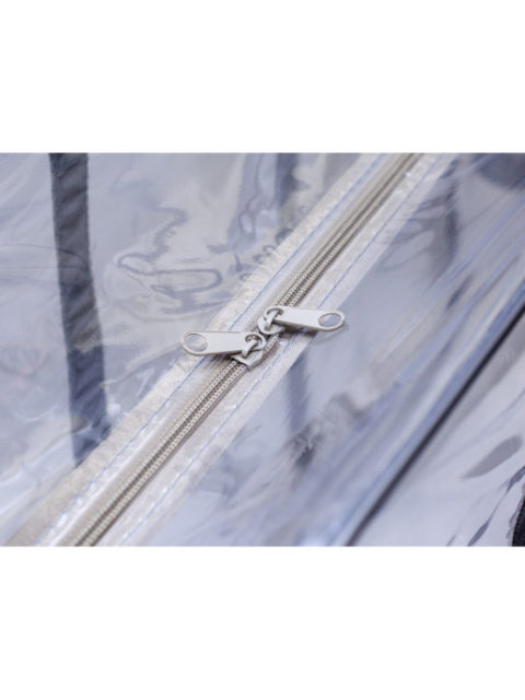 Сумка в роддом прозрачная большая, пустая 55х33х24 см., темно-серый