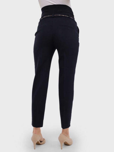 Брюки для беременных классические Аврора (92% хлопка), темно-синий