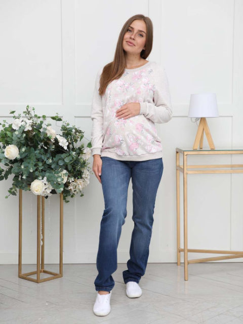 Джинсы для беременных зауженные Сиэтл, темно-синий