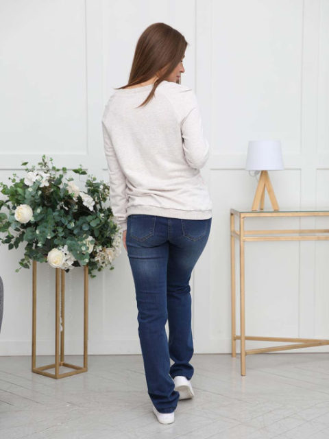 Джинсы для беременных зауженные Сиэтл, темно-синий