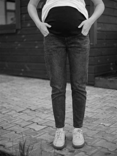 Джинсы для беременных прямые Mom, черный Джинсы для беременных прямые Mom, черный