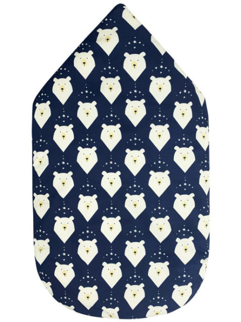 Конверт на выписку утепленный "Звезды" синий с бантом, (от +15 до -5)