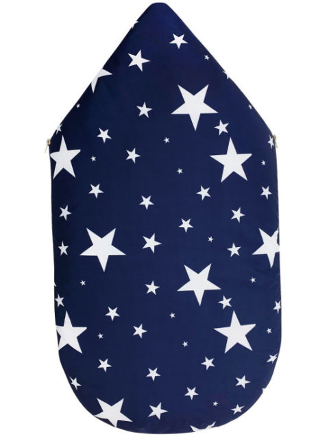 Конверт на выписку утепленный "Звезды" синий с бантом, (от +15 до -5)