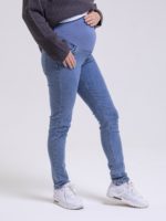 Джинсы для беременных зауженные Skinny-316, темно-голубой