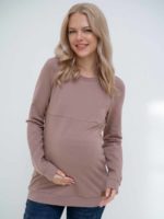 Свитшот для беременных и кормящих Даниэль, кофейный