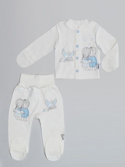 Комплект одежды для новорожденных 2 предмета Love is, молочный