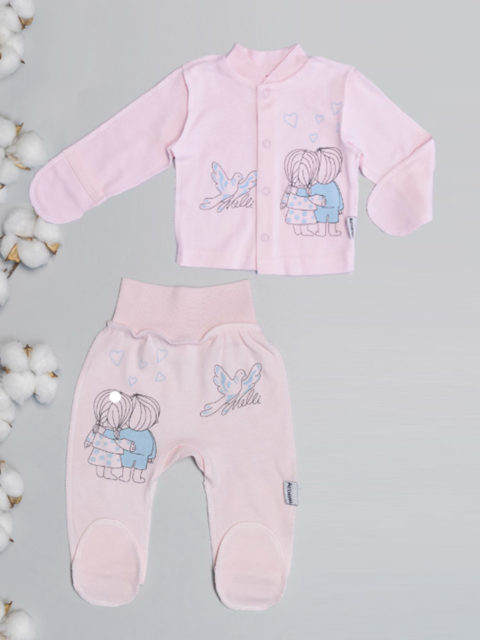 Комплект одежды для новорожденных 2 предмета Love is, розовый