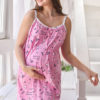 Сорочка для беременных и кормящих Скоро мама, ярко-розовый