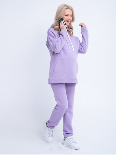 Утепленный спортивный костюм для беременных и кормящих Оливия, лаванда